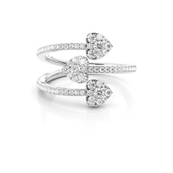 Modering mit rundem Diamant in Mikropavé-Fassung