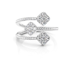 Modering mit rundem Diamant in Mikropavé-Fassung