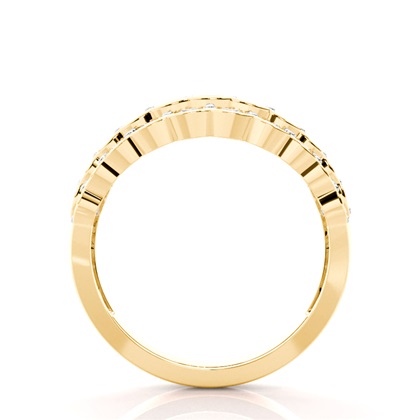 Yellow Gold Cluster Diamond Rings