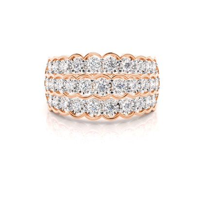 Rose Gold Diamond Anniversary Rings