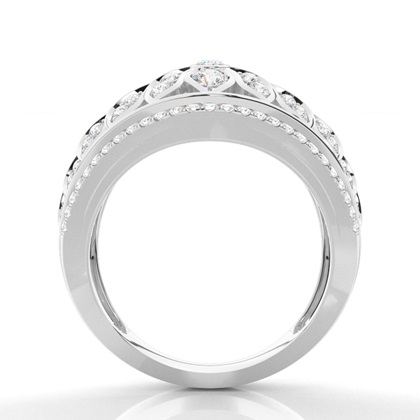 Pave Setting Round Diamond Fashion Ring