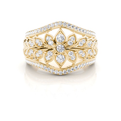 Yellow Gold Statement Diamond Rings