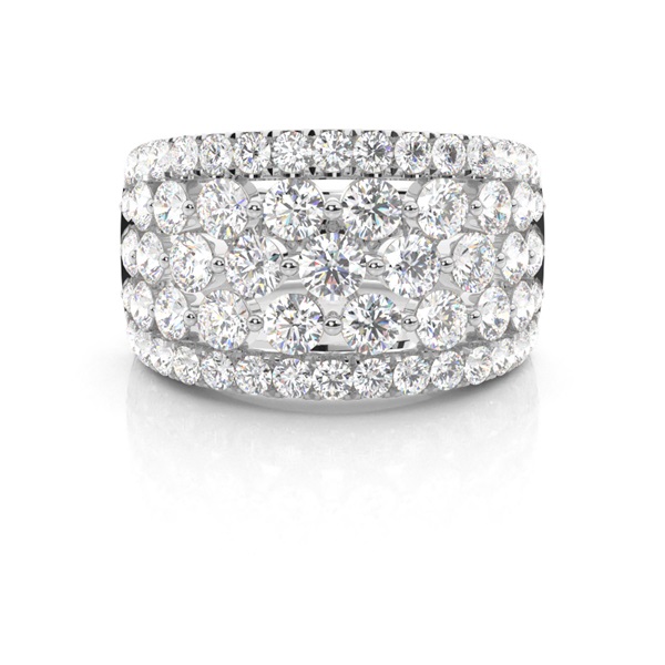 Micro Pave Setting Round Diamond Fashion Ring