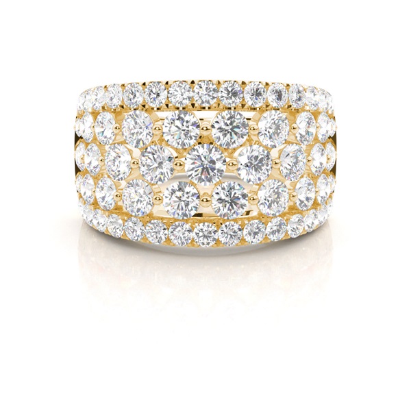 Micro Pave Setting Round Diamond Fashion Ring