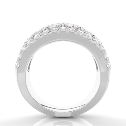 Micro Pave Setting Round Diamond Fashion Ring