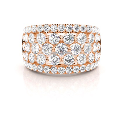 Rose Gold Statement Diamond Rings