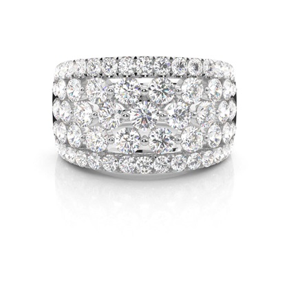 Micro Pave Setting Round Diamond Fashion Ring