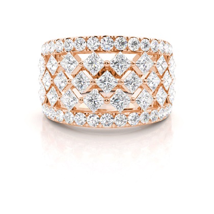 Rose Gold Statement Diamond Rings