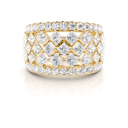 Yellow Gold Statement Diamond Rings