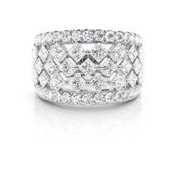 Prinzessin Diamond Fashion Ring in Krappenfassung