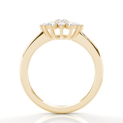 Yellow Gold Cluster Diamond Engagement Rings