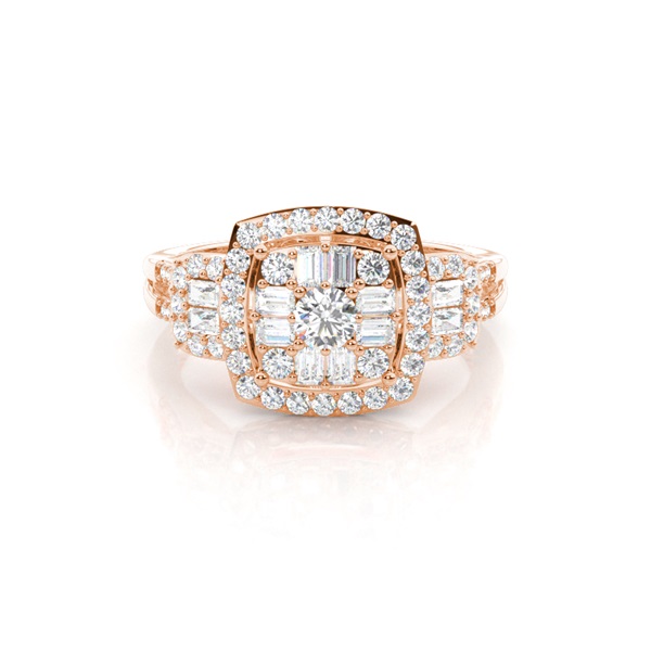Prong Setting Round Diamond Fashion Ring
