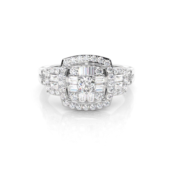 Prong Setting Round Diamond Fashion Ring