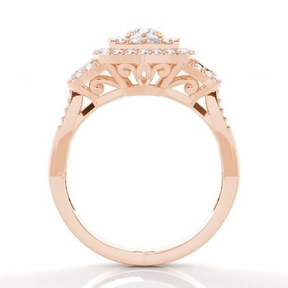 Rose Gold Diamond Cluster Rings