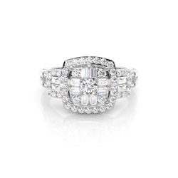 Prong Setting Round Diamond Fashion Ring