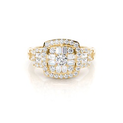 Prong runder Diamant-Mode-Ring