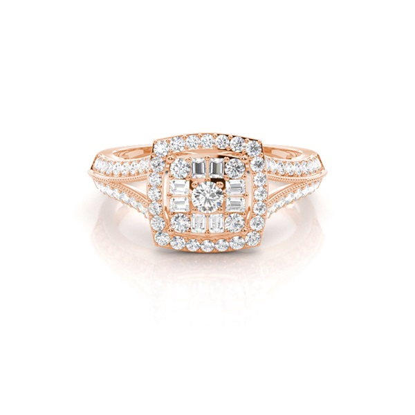 Prong Setting Round Diamond Fashion Ring  