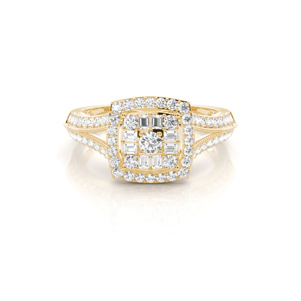 Prong Setting Round Diamond Fashion Ring  