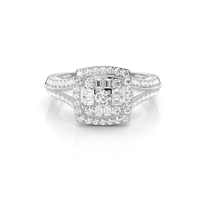 Prong Setting Round Diamond Fashion Ring  
