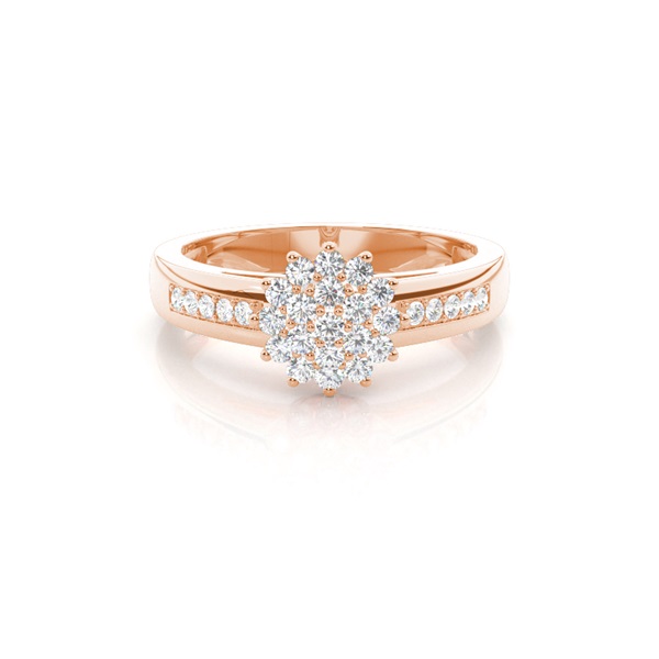 Prong Setting Round Diamond Cluster Ring  