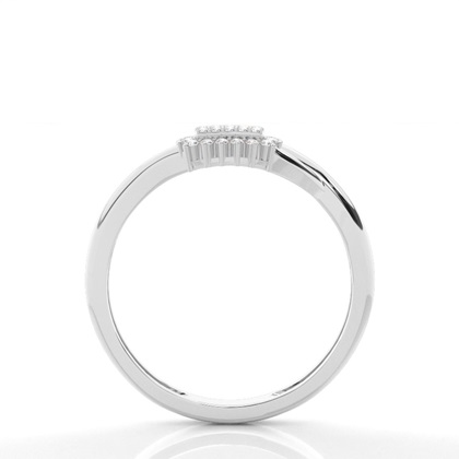 Micro Prong Setting Round Diamond Cluster Ring