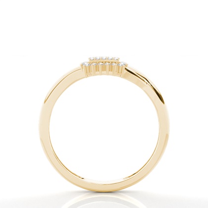 Yellow Gold Cluster Diamond Rings