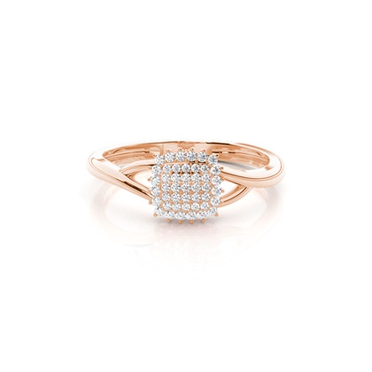 Rose Gold Diamond Cluster Rings