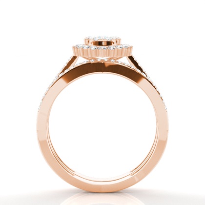Rose Gold Cluster Engagement Rings