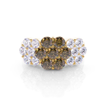 Yellow Gold Champagne Diamond Rings