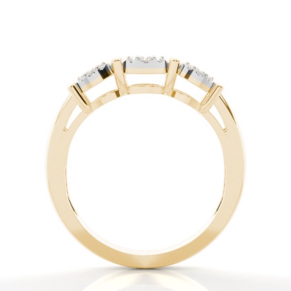 Runder Diamant-Cluster-Ring in Mikrokrappenfassung