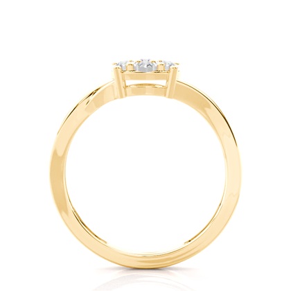 Yellow Gold Cluster Diamond Rings