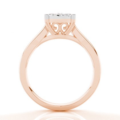 Rose Gold Diamond Cluster Rings