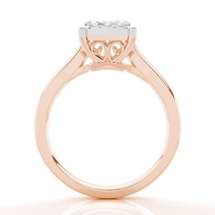 Rose Gold Diamond Cluster Rings