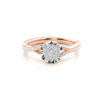 Rose Gold Promise Diamond Rings