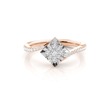 Rose Gold Promise Diamond Rings