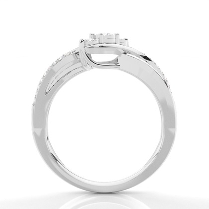 Micro Prong Setting Round Diamond Fashion Ring