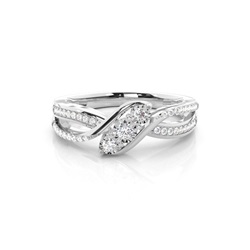 Micro Prong Setting Round Diamond Fashion Ring