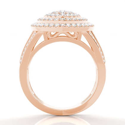 Rose Gold Statement Diamond Rings