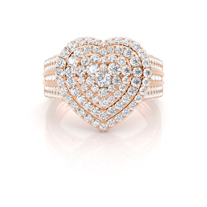 Rose Gold Statement Diamond Rings