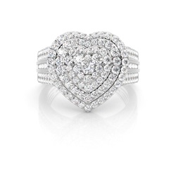 Modering mit rundem Diamant in Mikropavé-Fassung