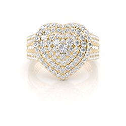 Modering mit rundem Diamant in Mikropavé-Fassung