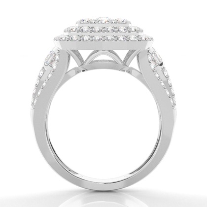 Micro Prong  Setting Baguette Diamond Fashion Ring