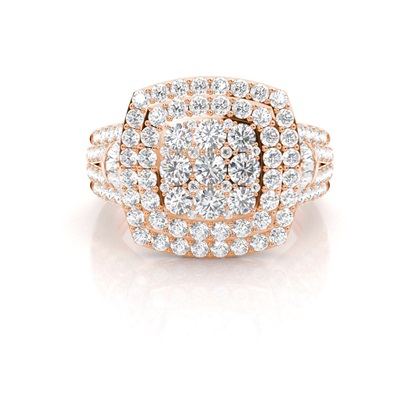 Rose Gold Statement Diamond Rings