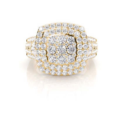 Yellow Gold Statement Diamond Rings