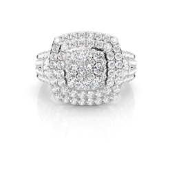 Baguette-Diamant-Modering in Mikro-Krappenfassung