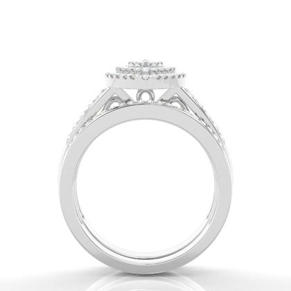 White Gold Bridal Set Diamond Engagement Rings