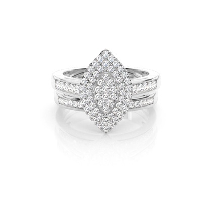 White Gold Bridal Set Diamond Engagement Rings