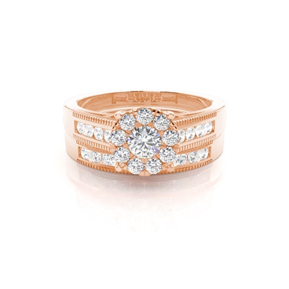 Rose Gold Bridal Set Diamond Engagement Rings