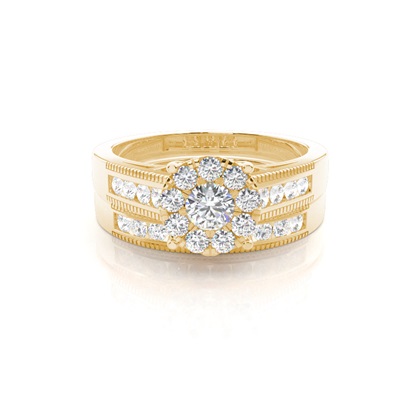 Yellow Gold Bridal Set Diamond Engagement Rings