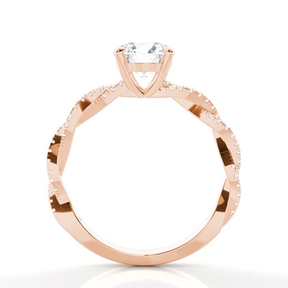 Rose Gold Side Stone Diamond Rings